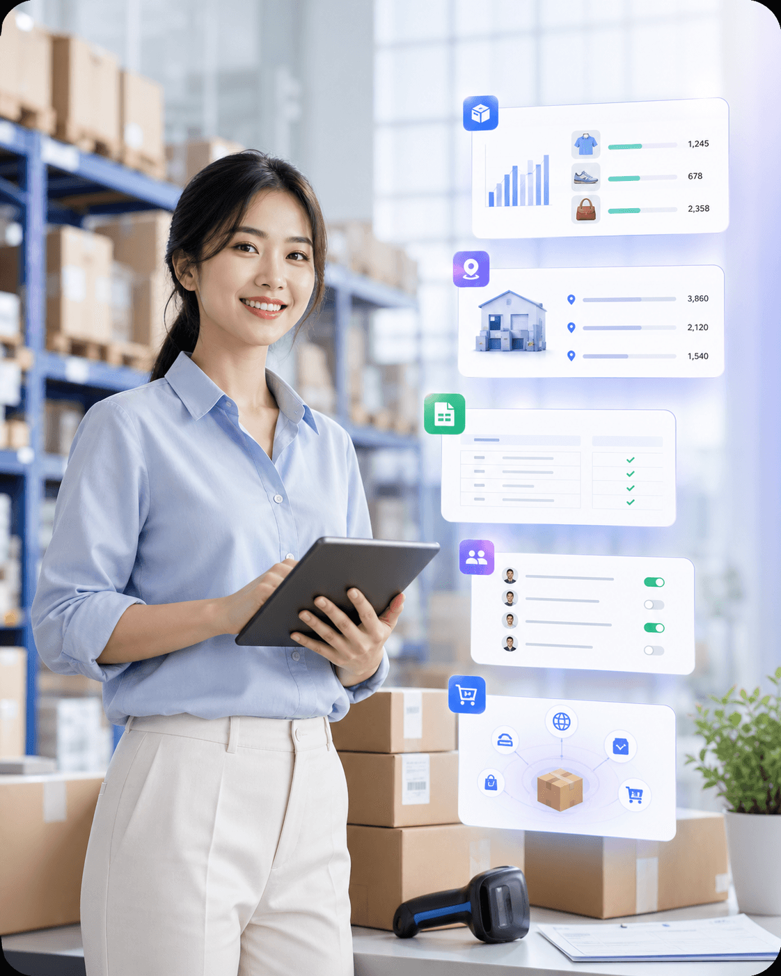 Chuyên viên vận hành hỗ trợ giải đáp nghiệp vụ quản lý kho
