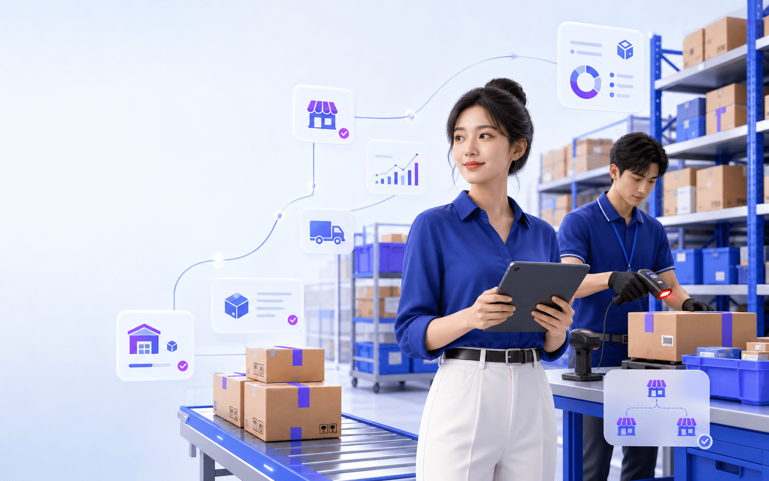 Đội ngũ vận hành kho đa kênh bằng SellWonder